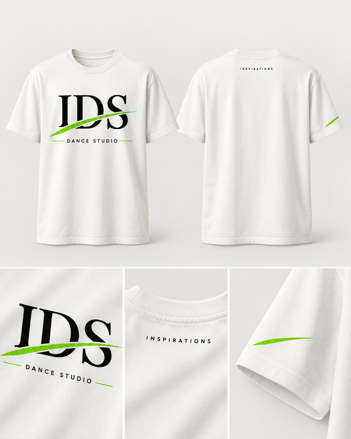 Classic IDS shirt design mockup showing front and back
